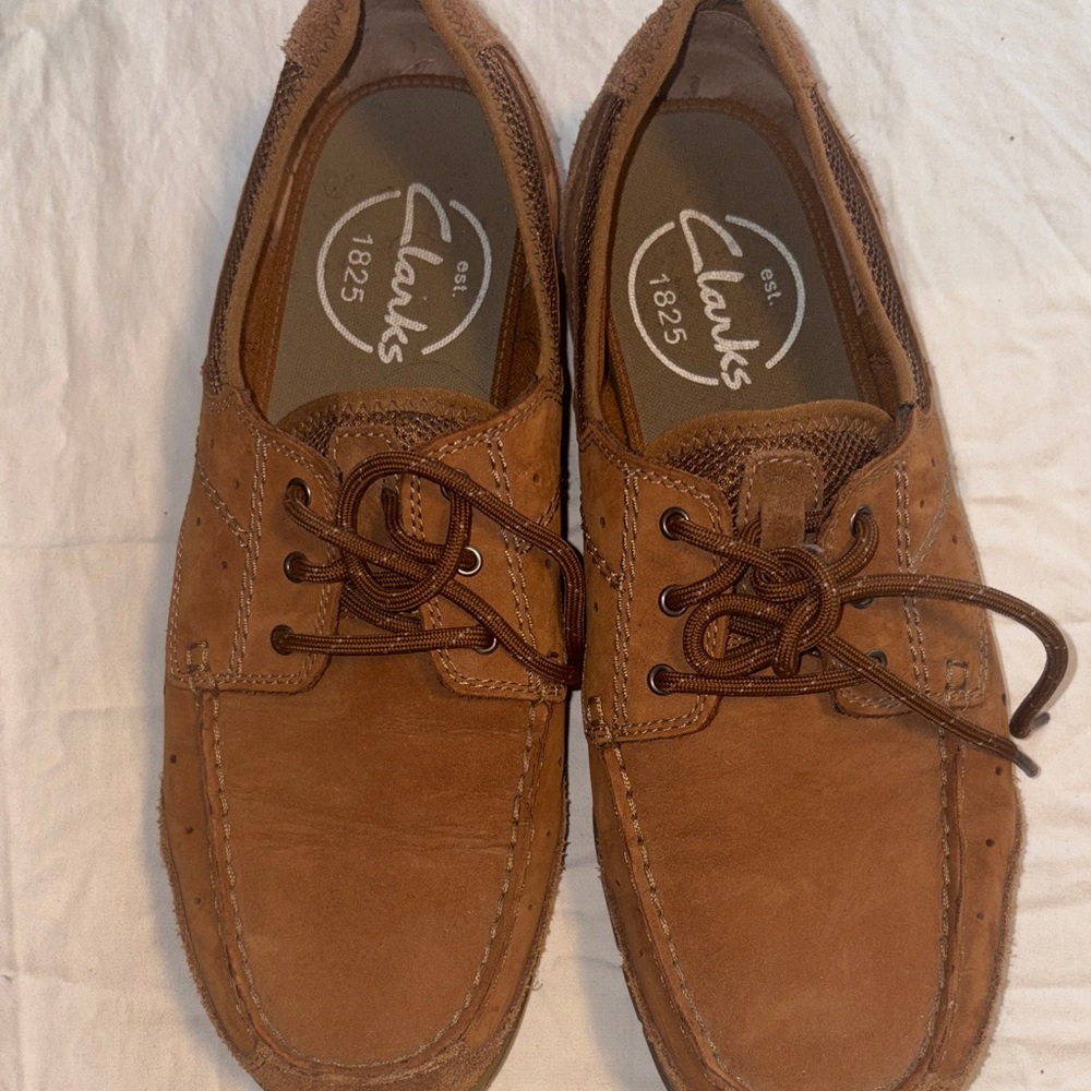 Clarks Men's Tan Leather Boat Shoes